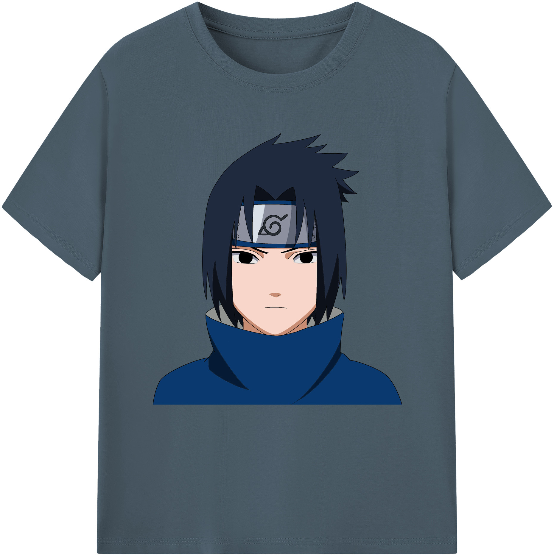 （画像用） NARUTO -ナルト- うちは サスケ Uchiha Sasuke 綿100％半袖Tシャツ（フロントプリント）
